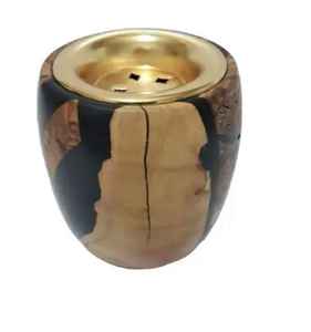 Quemador de incienso moderno de metal, cilindro hueco con recortes, para Oud árabe, incienso y carbón - Product Image 4