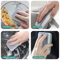 Esponjas de Limpieza de Doble Cara Grises, Antiarañazos, Paquete de 5, para Cocina, Fregado y Lavado de Platos