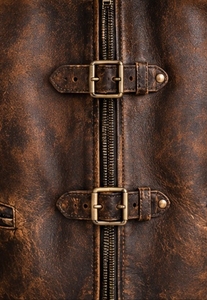 Ceinture en cuir marron <span class=keywords><strong>moutarde</strong></span> pour homme avec fermeture éclair et boucle West Collar - Product Image 3