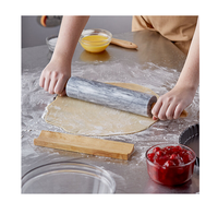 Support et porte-rouleau à pâtisserie en bois de manguier et marbre blanc, accessoires de cuisine, produit le plus vendu et très demandé