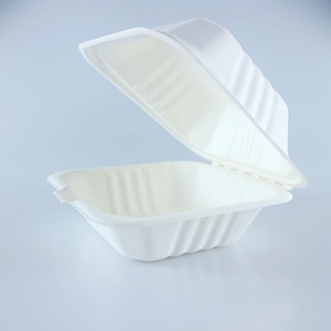 Dùng một lần phân hủy sinh học 6 "Burger vỏ sò hộp thức ăn nhanh container cho sinh thái thân thiện takeout bao bì làm mía bã mía - Product Image 5