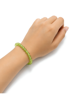 AAA Natural Peridot <b>Beaded</b> <b>Bracelet</b> 8mm August Birthstone Green Gemstone Stretch <b>Bracelet</b> for Women Men - Product Image 5
