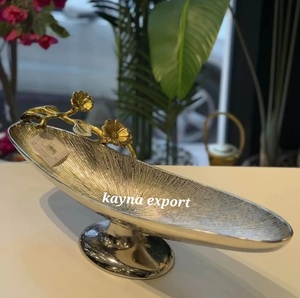 Colección de Cuencos Ecológicos de Lujo con Diseño de Hojas Doradas Pulimentadas, Cuenco Decorativo de Metal Hecho a Mano, Precio de Mayoreo para Fiestas - Product Image 2