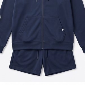 Premium Quality Summer Tracksuits Unisex Custom <b>Embroidery</b> Logo Plain 2-Piece <b>Set</b> Full Sleeve Breathable Eco-Friendly Hooded - Product Image 3