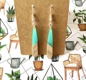 MN EXPORTS Designer <b>Resin</b> and Wood Earrings Lightweight Handmade Dangle Jewelry for Modern Women Fashion Party - Product Image 6