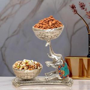 Tazón de Madera Meenakari Hecho a Mano en India para Servir de Forma Decorativa, Tazón de Madera Meenakari de Estilo Étnico para Decoración de Cocina y Mesa - Product Image 5