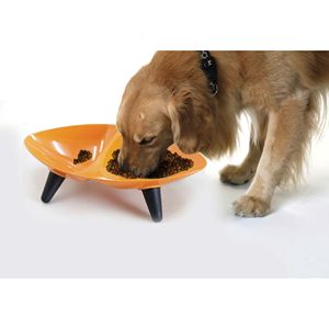 Comedero Doble para Perros Couture Sculpture, Tazones y Comederos de Melamina para Mascotas para Comida y Agua - Product Image 2