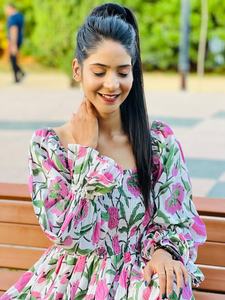Femmes filles pur coton Maxi robe indien bloc imprimé décontracté été soirée à la mode nouvelle vente en gros longue robe mi-longue - Product Image 5