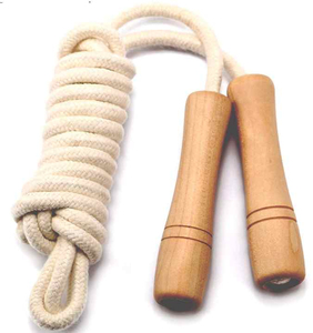 Corde à sauter en coton réglable et lestée pour femmes, adultes et enfants, pour l'exercice physique et le fitness - Product Image 4