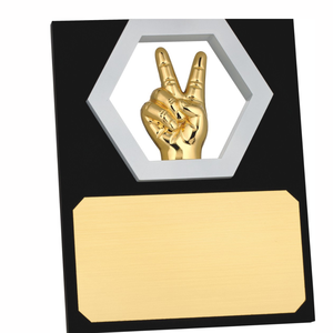 Premium Wooden Metal Momentos Modern Square Shape Recognition Plaque Elegant Desktop Award For Office Success School Achievement - Product Image 3