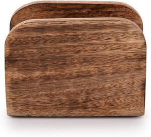 Porta servilletas de madera clásico minimalista, diseño rectangular, perfecto para mesas de comedor modernas, cocinas, cafeterías y restaurantes. - Product Image 3
