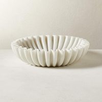 Decoratieve marmeren schaal, natuurlijke stenen fruitschaal, woonaccessoires