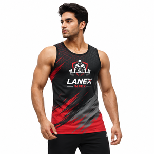 Custom Sublimation Gym Tank Top for Men Bodybuilding <b>Stringer</b> <b>Vest</b> Fitness Workout Sleeveless Sportswear OEM Athletic Apparel - Product Image 1
