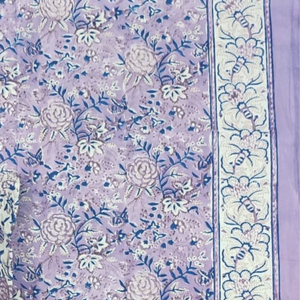 Drap de lit en coton Jaipur taille King, imprimé à la main, respirant, doux pour la peau, durable, écologique, motif floral, pour la maison et l'hôpital - Product Image 2