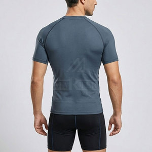 Wholesale <b>Men</b> Slim <b>Compression</b> <b>Shirts</b> Short Sleeves Eco-Friendly Breathable Spandex/Polyester Quick Dry Gym Workout Training - Product Image 2