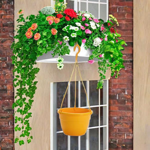 Pots de plantes suspendus en plastique 7 pouces Écologiques Légers Durables Fabriqués en Inde Jardin quotidien Balcon Intérieur Extérieur Fleur - Product Image 3