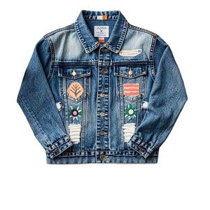 Chaqueta de Mezclilla de Alta Calidad para Mujer, Azul, Corte Ajustado, Manga Larga - Product Image 1