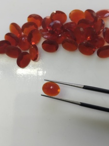 Opale de feu naturelle 9x7MM taille ovale, pierre précieuse naturelle de qualité supérieure pour la fabrication de bijoux - Product Image 5