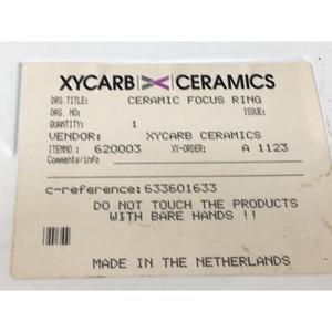 XYCARB <b>CERAMICS</b> 620003 <b>CERAMIC</b> FOCUS <b>RING</b> D-SHAPE - Trusted Global Legacy Semiconductor Equipment and Parts at - Product Image 4