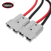 Kabel Konektor Arus Tinggi 50A 8AWG Kabel Daya Baterai 0.3m‑10m Kabel Harness Steker Jantan ke Jantan untuk Baterai Penyimpanan Tenaga Surya RV