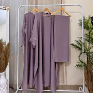 Nuevo Diseño Abaya Musulmana para Mujer, Estilo Árabe Modesto, Holgada, Informal, Cuello Alto, Larga hasta el Suelo, Ligera y Transpirable - Product Image 4