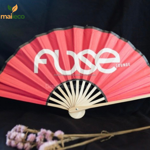 Vente en gros Ventilateur pliant portable en bambou écologique du Vietnam Logo imprimé personnalisé pour l'artisanat traditionnel de mariage - Product Image 3