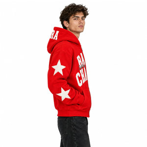 Sudadera con capucha y cremallera para hombre con estampado de galaxia morada, diseño y logotipo personalizados, cómoda sudadera con capucha estilo streetwear. - Product Image 4