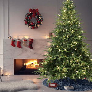 6ft Premium Artificial Christmas <b>Tree</b> 1931 PE/PVC Mixed Branch Tips 400L Warm White <b>LED</b> Steel Wire Hinged Fol Christmas <b>Tree</b> - Product Image 6