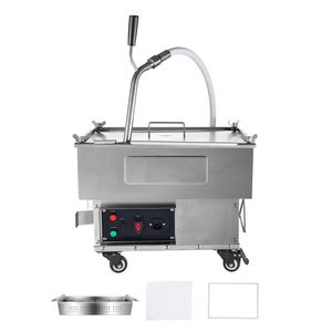Unità di filtraggio olio per friggitrice commerciale da 18L, 10 L/min, con ruote girevoli e tubo dell'olio per filtrazione rapida - Product Image 1