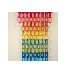 Chaîne de maillons en résine fabriquée à la main, 6 couleurs différentes, accents muraux décoratifs, décoration suspendue artisanale pour la maison - Product Image 4