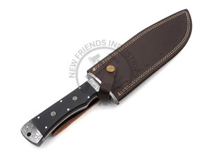 Cuchillo Bowie de Damasco Hecho a Mano de Nueva Marca, Hoja Afilada, Mango de Espiga Completa con Funda, Cuchillo de Caza para Supervivencia al Aire Libre, Afilado como una Navaja - Product Image 6