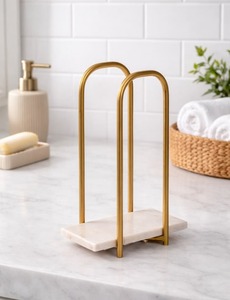 Modern Luxury Gold <b>Towel</b> <b>Rack</b> Three-Layer <b>Standing</b> Bathroom Storage Holder Stainless Steel Rust-Proof <b>Towel</b> Organizer - Product Image 2
