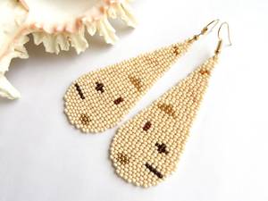 Pendientes de Cuentas con Diseño de Cara de Marfil, Hechos a Mano, Artísticos, Boho Chic, Elegantes, Joyería de Moda para Mujer, para Bodas y Aniversarios - Product Image 3