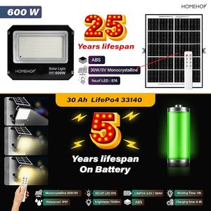 Lámpara Solar para Exteriores Homehop de 600W, LED, Impermeable, Automática, Inalámbrica, para Jardín, Balcón, Patio y Camino - Product Image 4