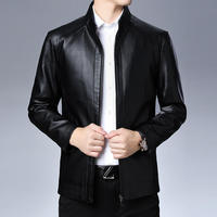 Veste en cuir véritable pour homme, style streetwear, coupe slim, fermeture éclair, veste varsity, veste courte, veste tendance pour homme
