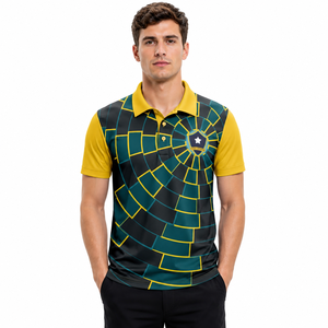 Camiseta Polo Deportiva Sublimada Personalizada para Hombre, de Secado Rápido, Transpirable, para Golf, Informal, Diseño de Jersey de Equipo, Manga Corta - Product Image 3