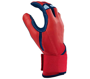 Gants de frappeur en cuir de haute qualité, ambidextres, avec longues manchettes, fermeture auto-agrippante, durables et respirants pour l'entraînement au baseball - Product Image 5