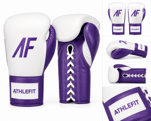 Guantes de Boxeo Personalizados con Bordado en Cuero Vacuno, con Cordones, Equipo Profesional de Entrenamiento de Combate con Protección de Espuma Multicapa - Product Image 6