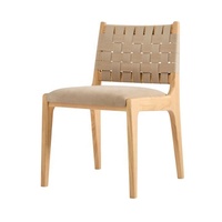 Mobilier de chaise de jardin minimaliste en bois de teck avec siège en mousse, nouveau design plus confortable, chaise élégante et robuste à prix économique
