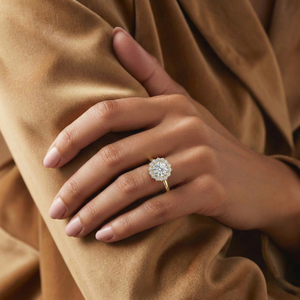 Anillo de oro de 14 quilates/10 quilates con diamante cultivado en laboratorio de 1.08 quilates, corte brillante redondo, estilo único, ligero y minimalista, para ella. - Product Image 1