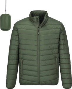 Men's Solid Color Windproof Puffer Jacket Thick Winter Warm Zipper Sports Fitness Casual Streetwear Coats for men OEM Serviced - Product Image 5