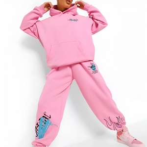 Ensemble de survêtement tendance pour femme, nouveau design imprimé, couleur unie, deux pièces, décontracté, vêtements de sport écologiques 100% - Product Image 3