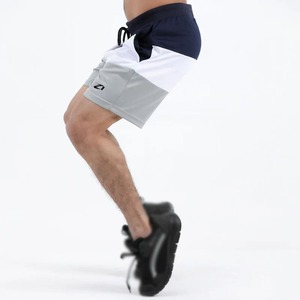Shorts de sport athlétiques pour hommes, bicolores, avec logo personnalisé, respirants, pour la course à pied et l'entraînement, légers, vêtements de sport décontractés - Product Image 3