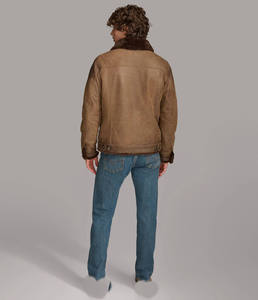 Men's Premium Quality Stylish Polyester Jacket Stand Front <b>Covered</b> <b>Button</b> Casual Durable Eco-Friendly Waterproof Patchwork - Product Image 2