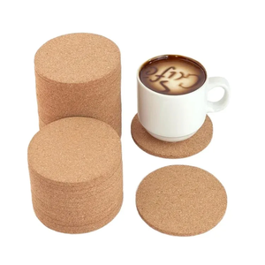Cork <b>Coasters</b> Absorbent Heat Resistant Reusable Eco-Friendly Handmade Modern Design 8mm Thick Customizable Diameter <b>Drinks</b> - Product Image 4