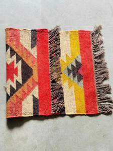 Southwestern Red Yellow Wool Jute <b>Runner</b> <b>Rug</b> Geometric Tribal Boho Kilim Handwoven Indian Hallway Entryway Floor Carpet - Product Image 4