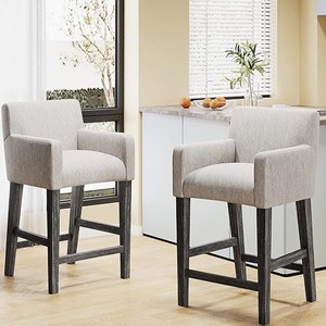 Premium Rubberwood <b>Bar</b> <b>Stool</b> with <b>Leather</b> Seat - Wholesale Contemporary Design - Product Image 2