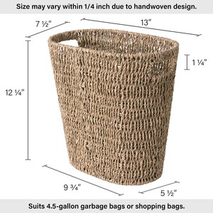 Oval seagrass <b>basket</b> with a tapered bottom Handmade <b>Storage</b> <b>Basket</b> Wholesale eco-friendly Made in Vietnam - Product Image 2