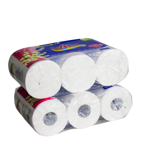 Papier toilette en gros de qualité supérieure du Vietnam, forte absorption d'eau, sac en plastique, 2 plis, 6 rouleaux par sac, 100% pâte de bois vierge naturelle - Product Image 6
