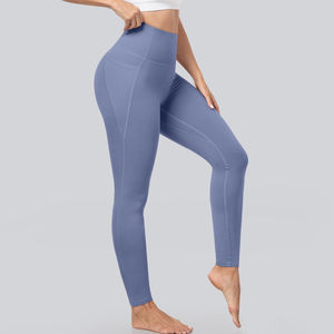 Leggings de Yoga para Mujer, Diseño Moderno, Cintura Elástica Sin Costuras, Material Transpirable, Color Sólido, con Pedrería, Elásticos en 4 Direcciones - Product Image 6